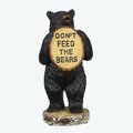 Youngs Resin Bear Holding Stump Sign 21816